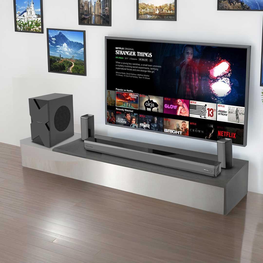 Home Theater System Powerology with 370W Audio Power, Multi-Port Connectivity