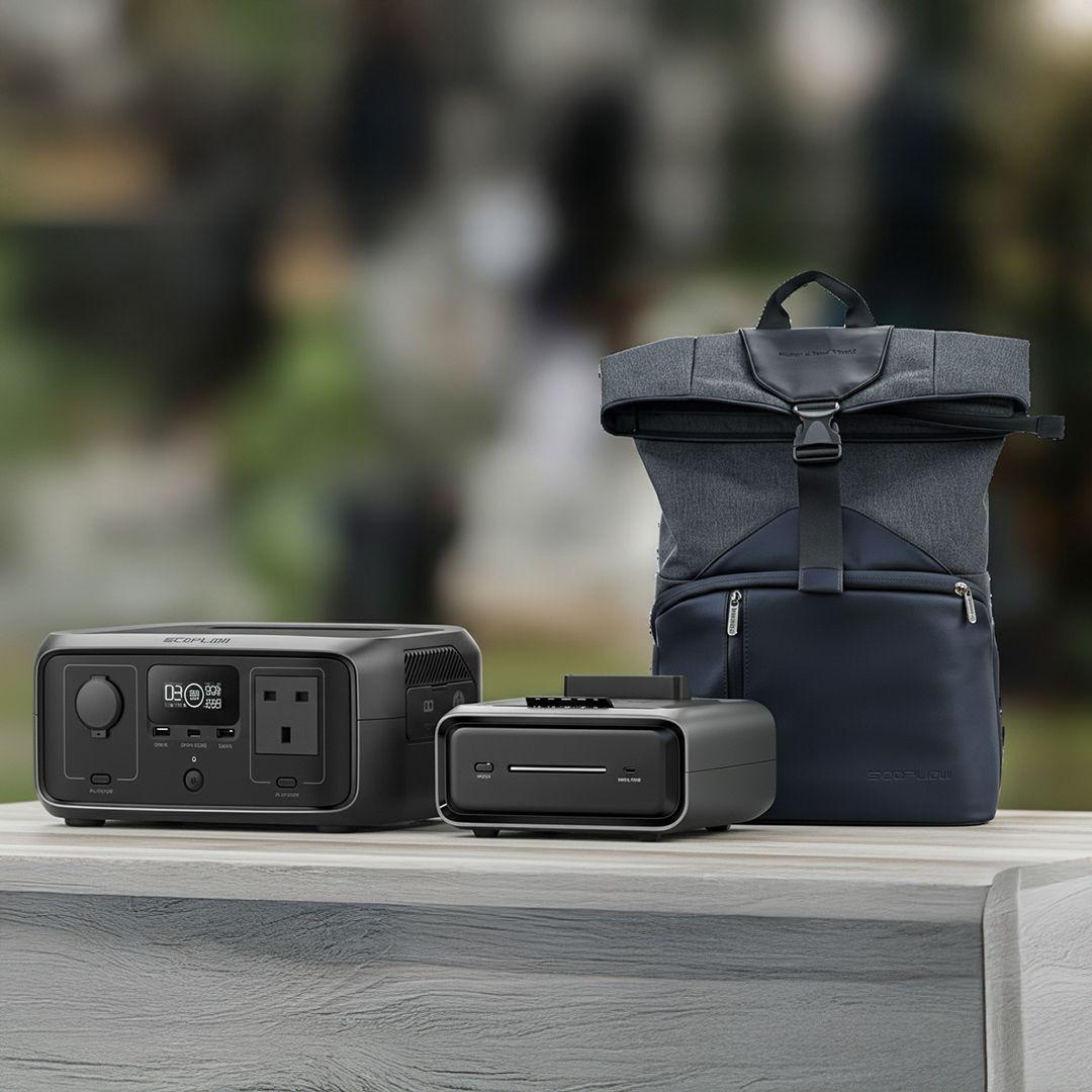 EcoFlow Power Combo – RIVER 3 Power Station + EB300 Extra Battery + Waterproof Bag! 