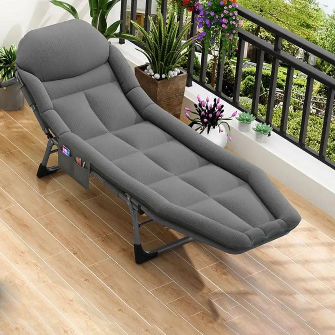 2 in 1 Foldable Relaxing Lounge Chair Bed