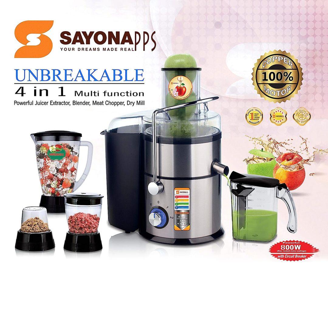 4 in 1 Multifunction Sayona SFP-4245 Food Processor 800W