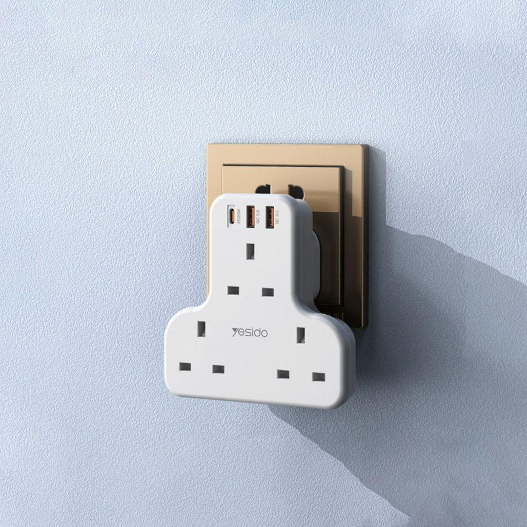 Yesido-MC15 power socket 3250w Multi-Plug 6 in 1 