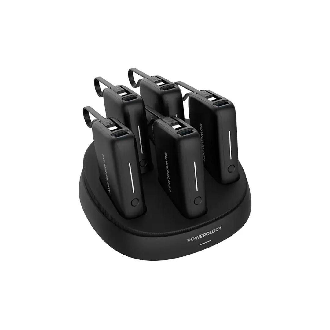 Powerology 50000mAh Power Bank Station – 5 power banks with 10000mAh capacity each