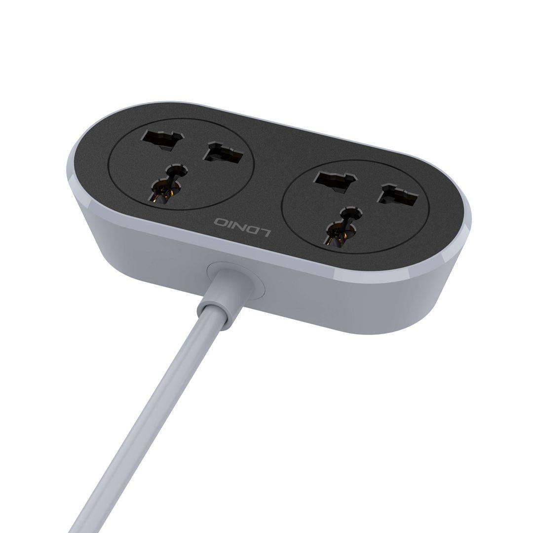 LDNIO SC2018 2-Port 2500W Universal Outlet Extension Cord 