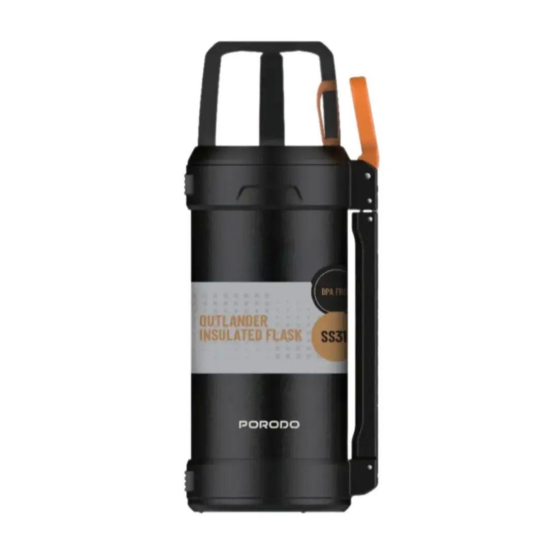Porodo Stainless Steel Thermal Flask with 2L Capacity and Triple-Wall Insulation