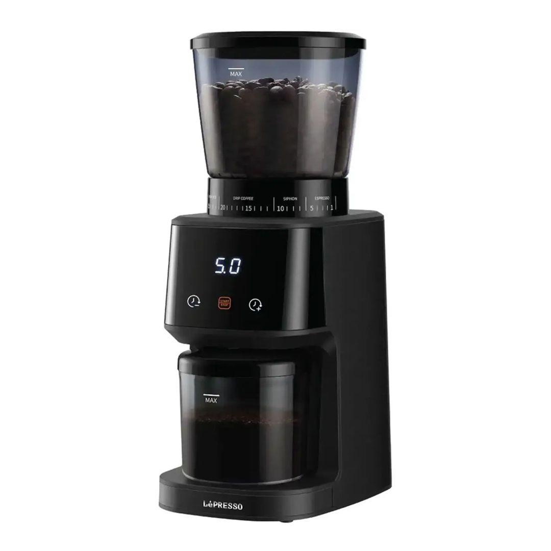 Lepresso LPCFFM0028 Coffee Grinder with 275g Capacity and 165W Power with Timer