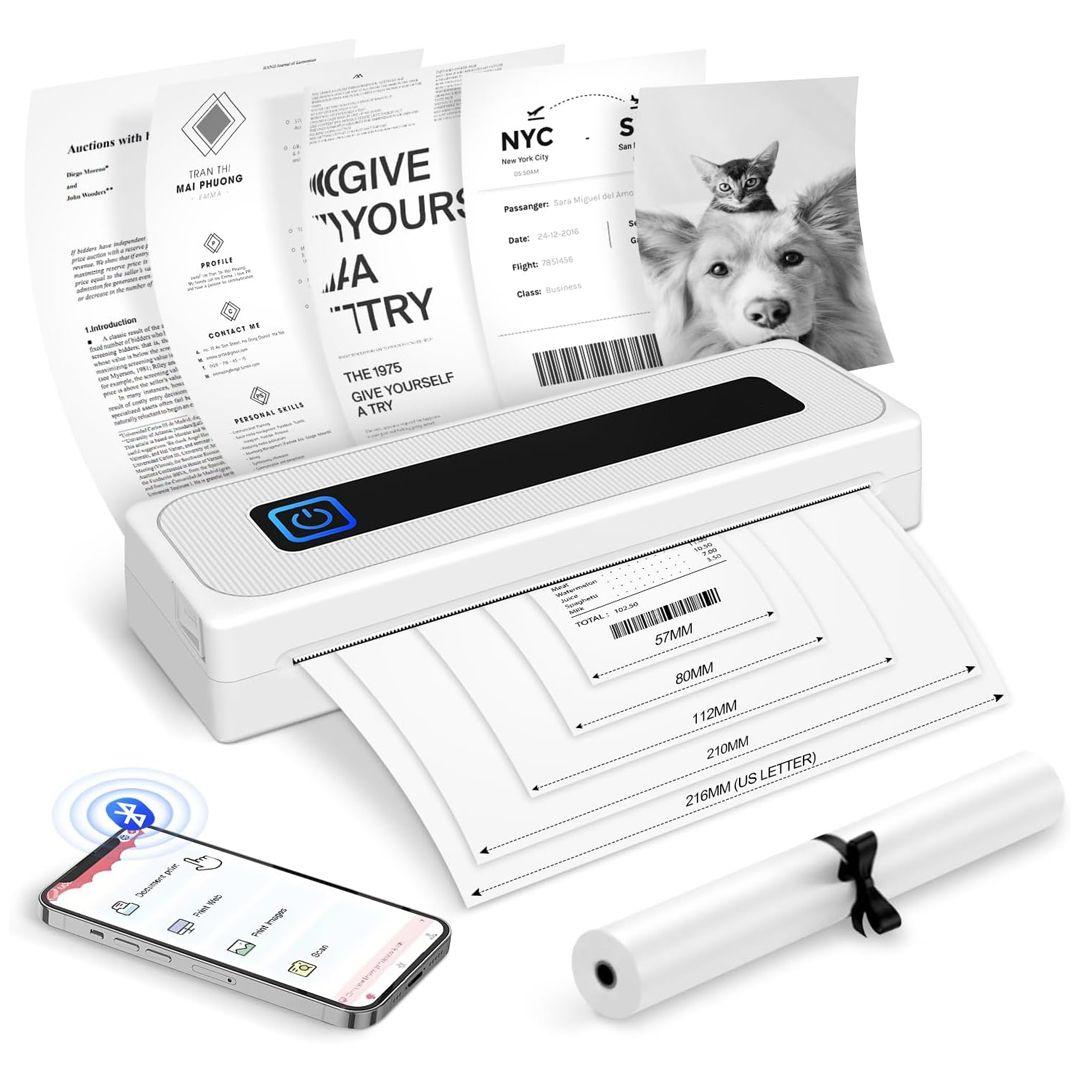 Portable Wireless Bluetooth Thermal Printer Without Ink A4/A5