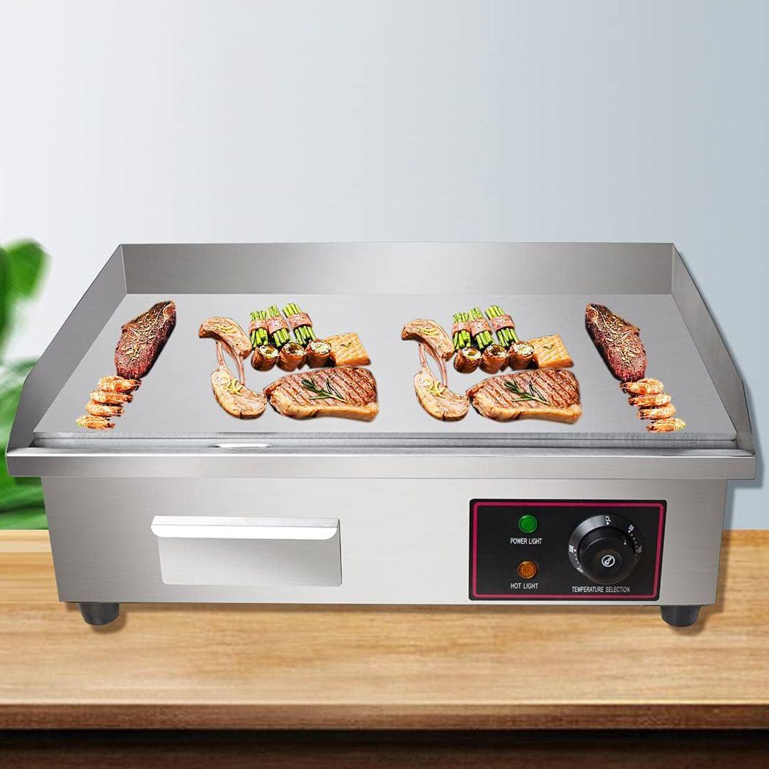 Electric Stainless Steel Grill – 3000W Power with Adjustable Temperature Control