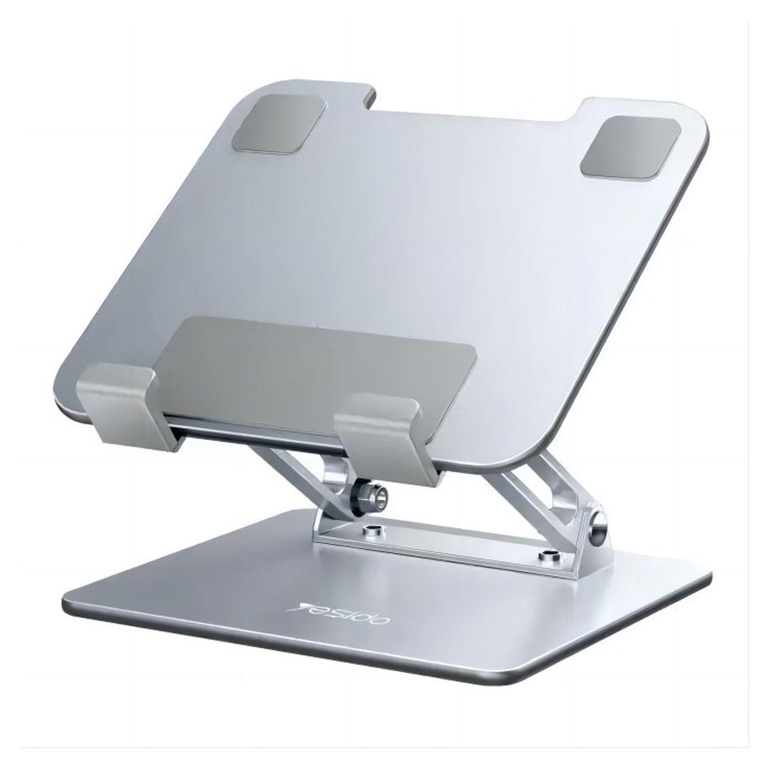 Laptop & Tablet Stand Yesido C185 – Adjustable Height, Air Cooling, Foldable, 720° Rotation, Durable Aluminum Build