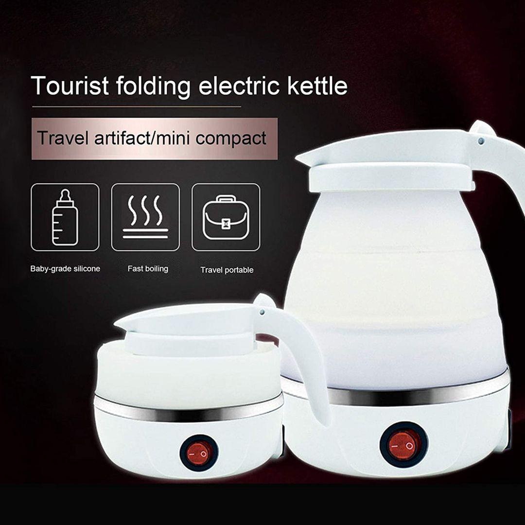  Travel Portable Foldable Electric Kettle Collapsible Water Boiler 110V 600ML