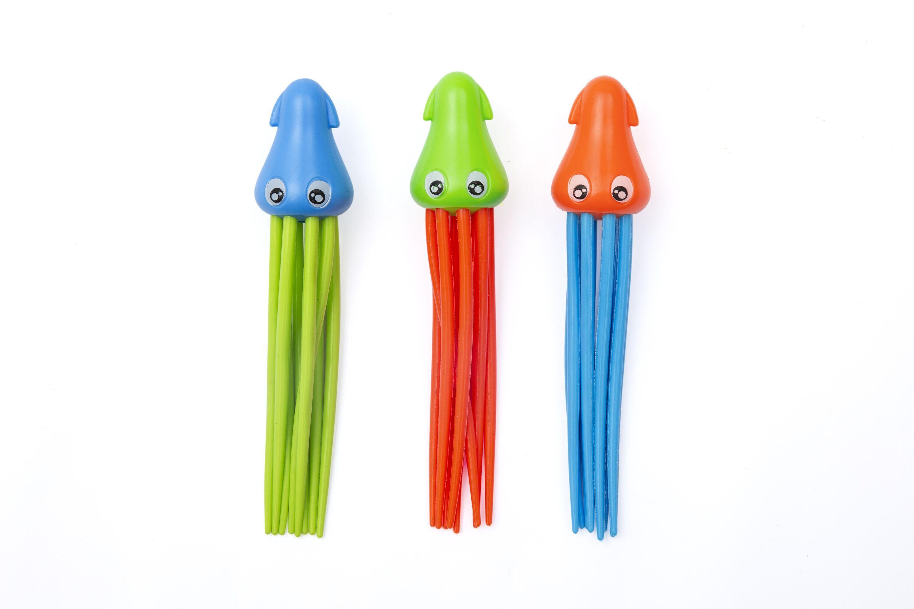 BESTWAY 26031 SPEEDY SQUID DIVE TOYS (Contents:one set of dive squid, 3 assorted colors) Age 3+ #26031