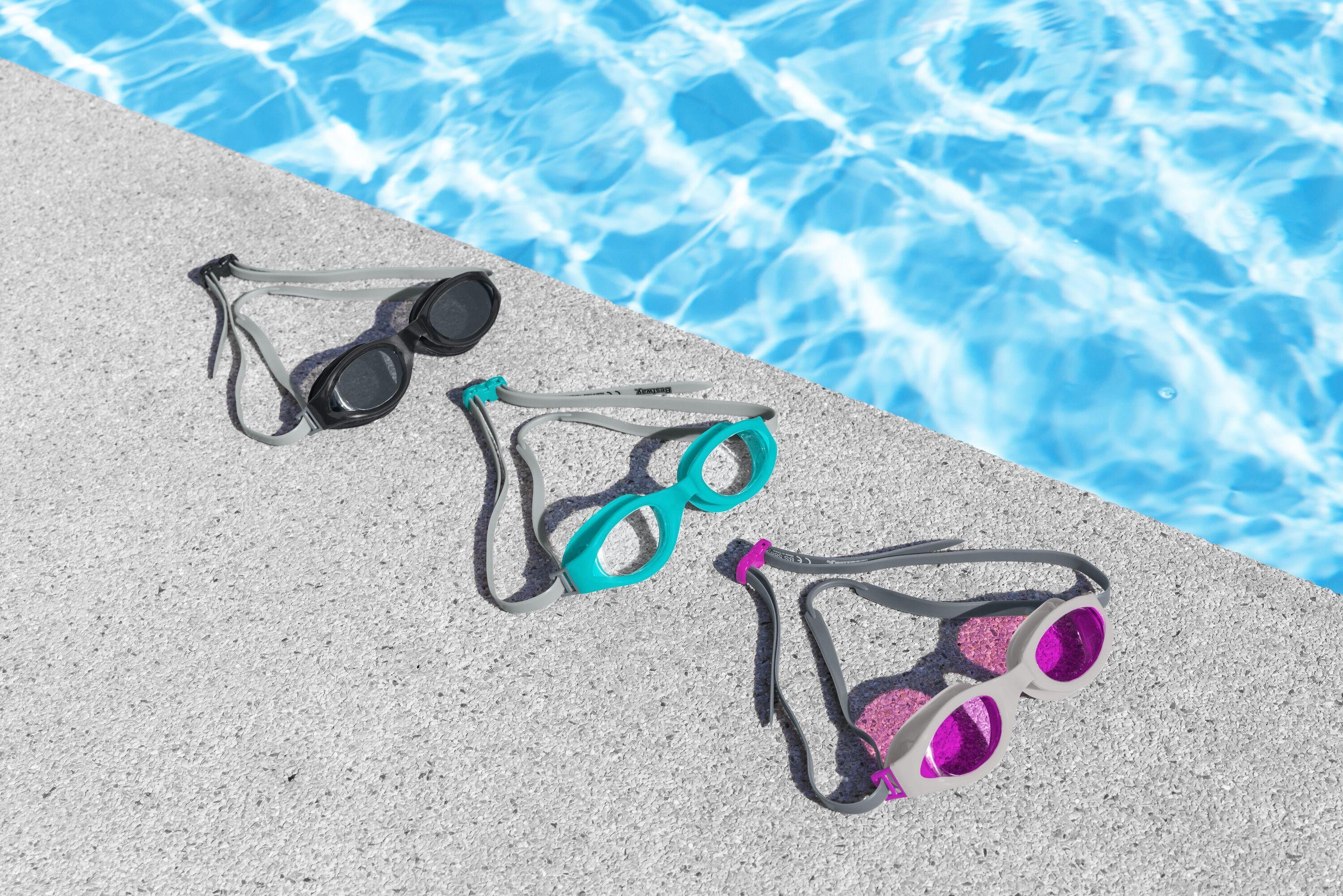 BESTWAY 21095 ACCELERA 3-PACK GOGGLES (Contents:three pairs of goggles, 3 assorted colors) Age 14+