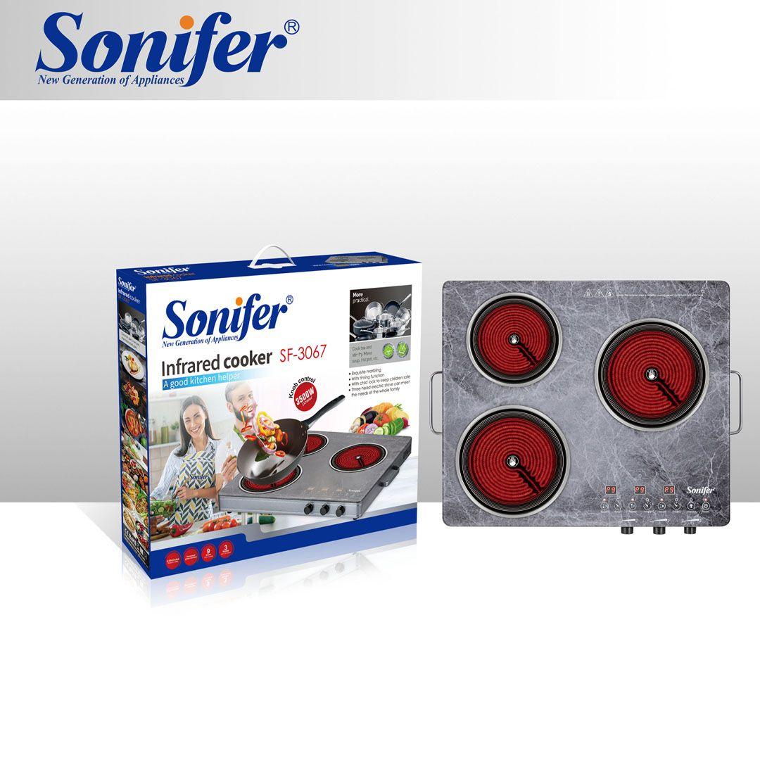 موقد Sonifer الكهربائي بقوة 3500 واط مع ثلاث شعلات