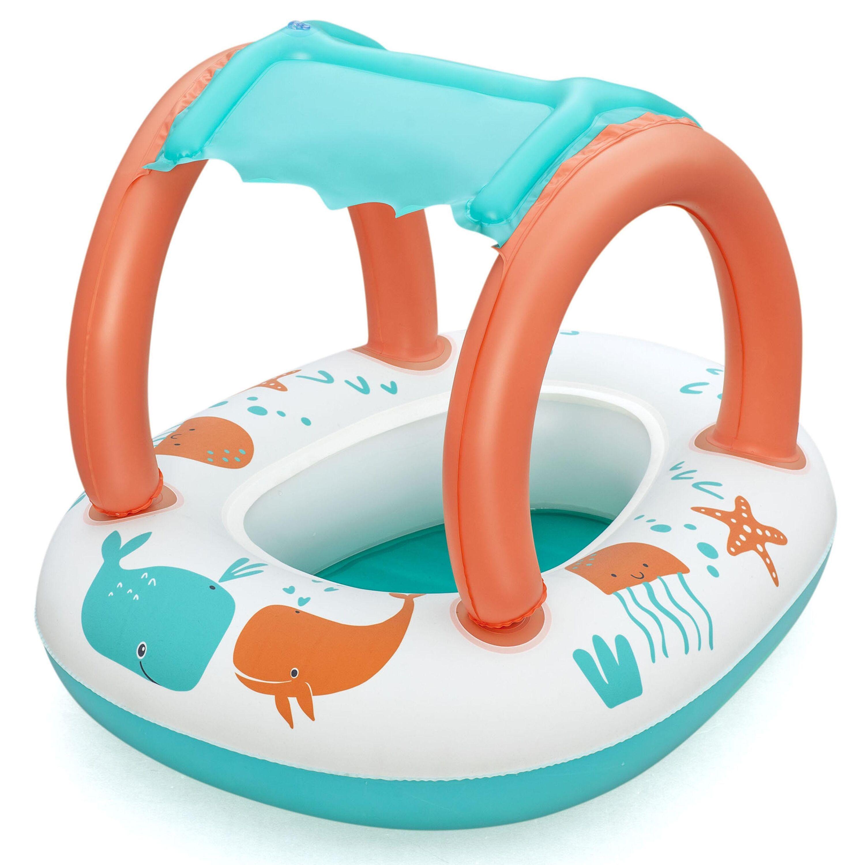 BESTWAY 34203 84cm x 67cm Comfort Plush Shaded Baby Boat (1 baby boat) Age 3+
