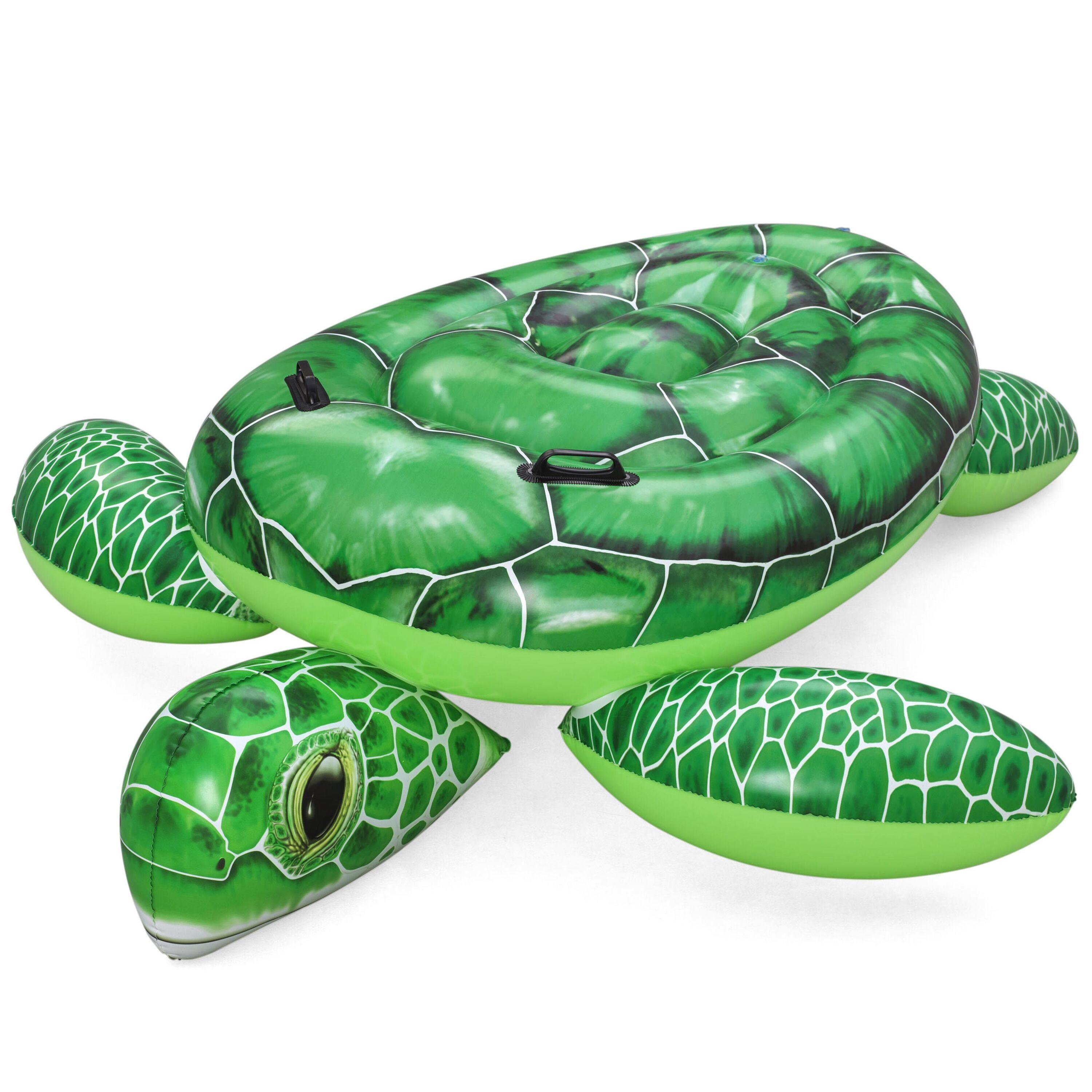 BESTWAY 41524 1.50m x 1.45m Tidal Turtle Ride-On (1 ride-on, repair patch) Age 3+