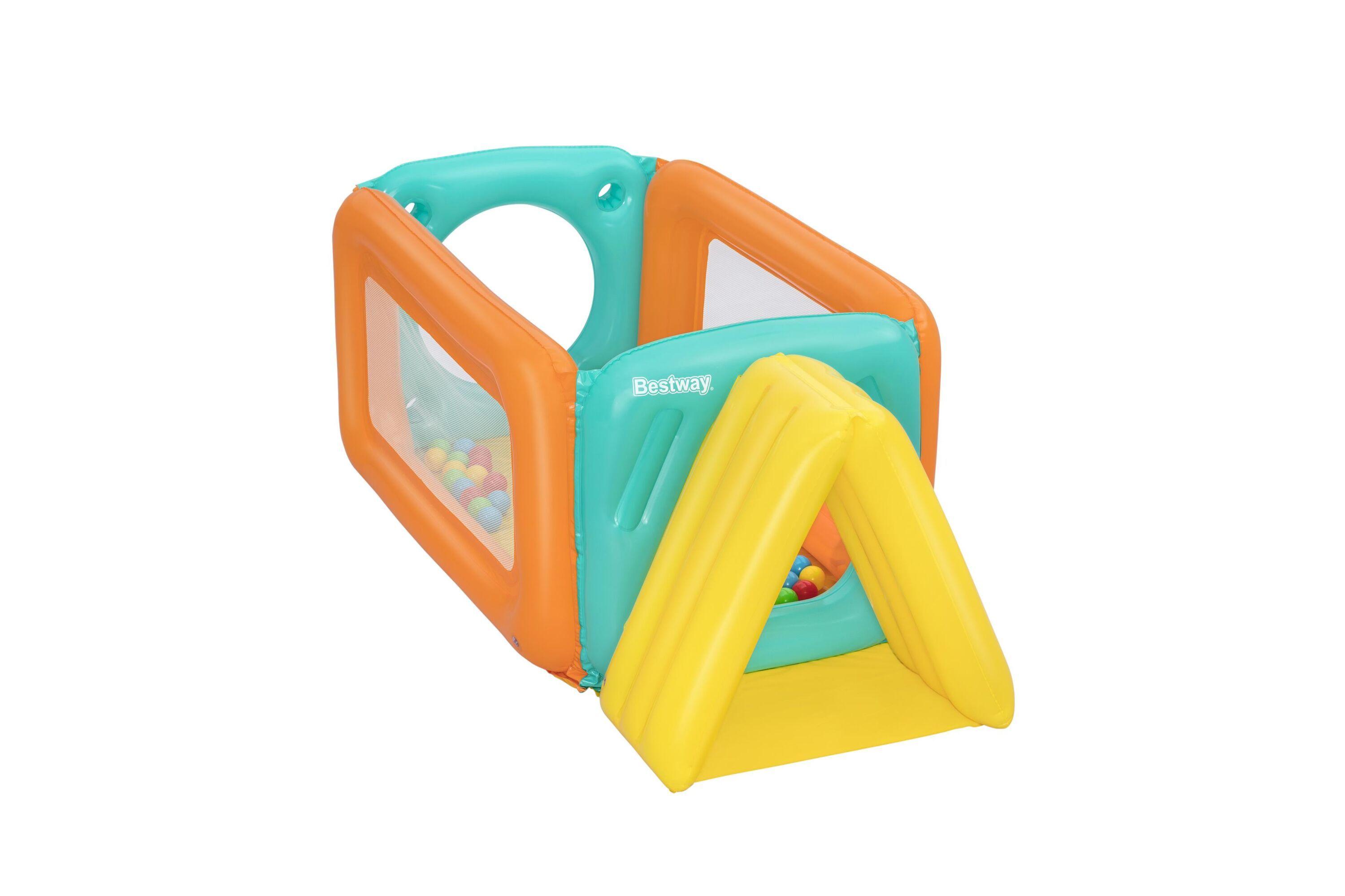 BESTWAY 52547 1.78M X 91CM X 70CM TUNNELTOPIA BALL PIT (Contents:1 ball pit, 25 play balls, repair patch) Age 2+