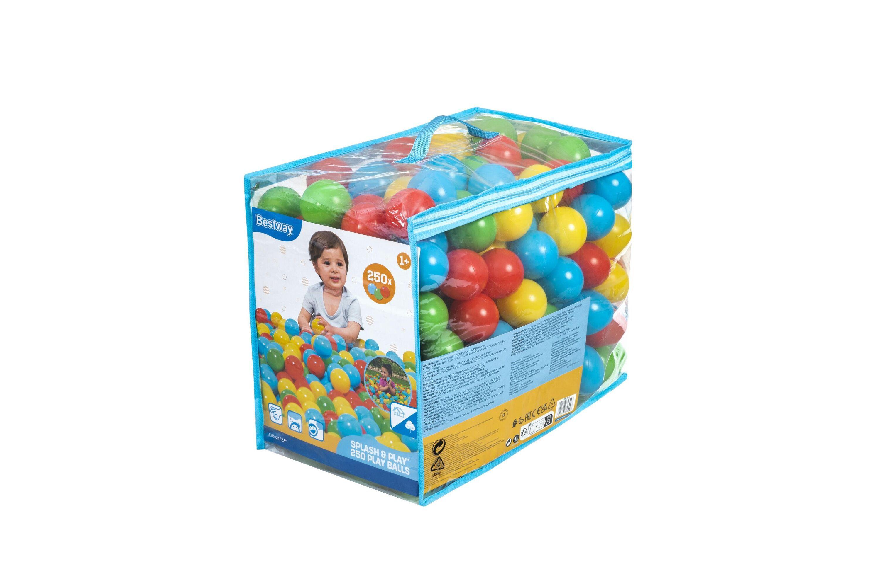 BESTWAY 52649 5.85CM SPLASH & PLAY 250 PLAY BALLS (250 play balls) Age 1+