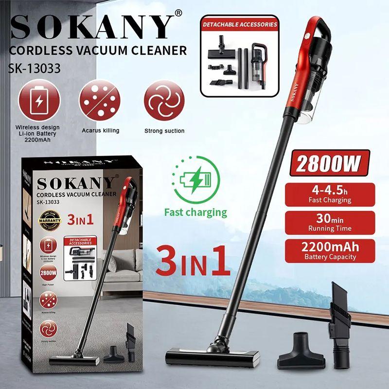 SOKANY SK-13033 Cordless Vacuum Cleaner Cordless Handheld Vacuum Cleaner for Dry Cleaning