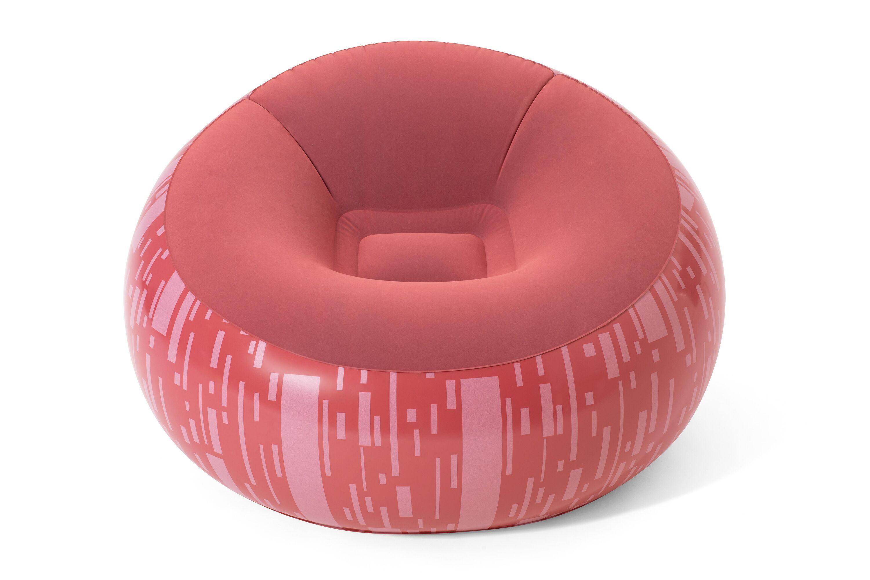 BESTWAY 75052 1.12M X 1.12M X 66CM INFLATE-A-CHAIR AIR CHAIR (Contents:chair, repair patch, 3 assorted colors)  #75052