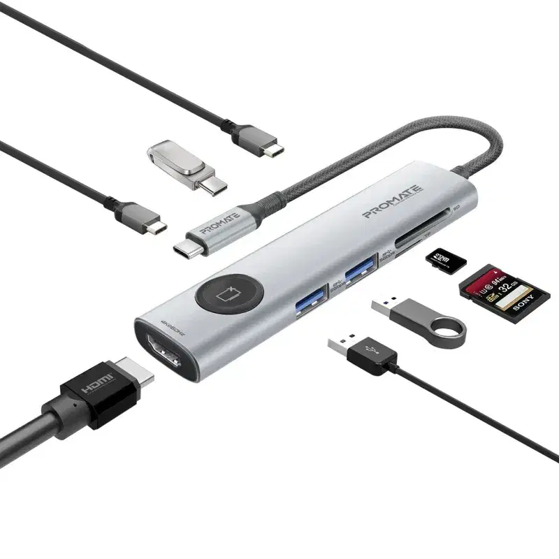 4K@60Hz Multi-Function High Speed USB-C Hub w/ Screen Privacy Button 