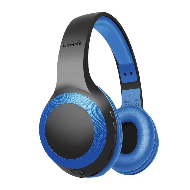 Deep Bass Over-Ear Wireless Headphones - Blue