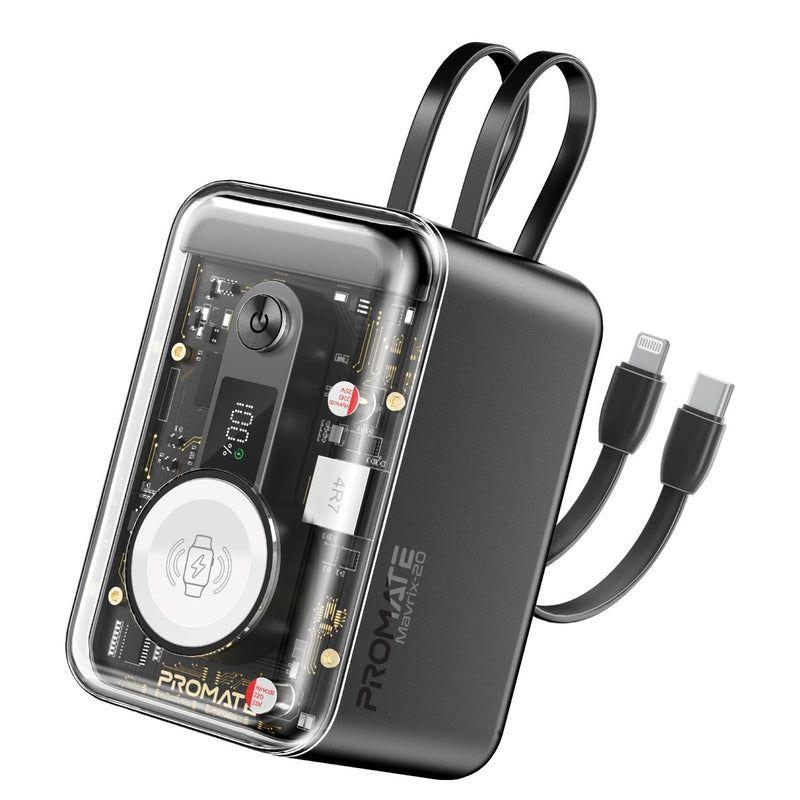 Mavrix‑20 – 20,000 mAh Transparent Power Bank with Up to 65W Fast Charging