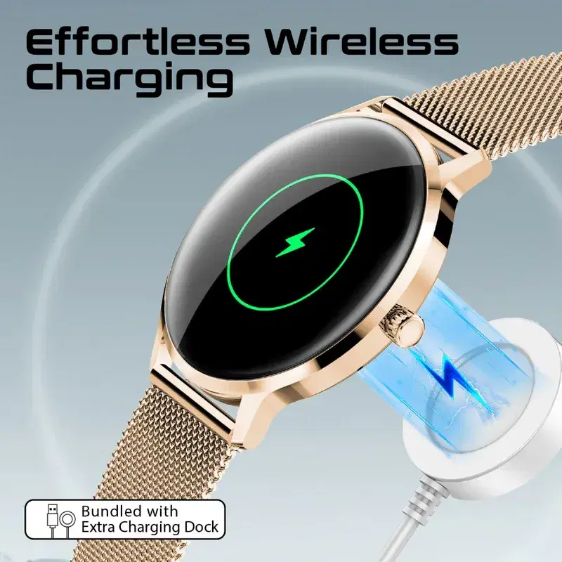 1.32" Curved AMOLED Screen Fitness Tracker Smartwatch w/ BT Calling