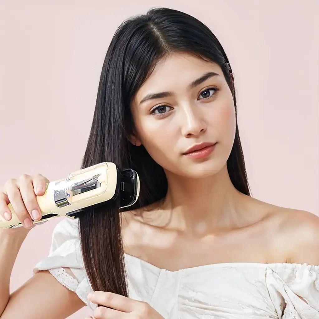 Porodo Lifestyle PDLFSTHSETWH 2-in-1 Split End Trimmer & Hair Straightener – Smooth, Healthy Hair Anytime