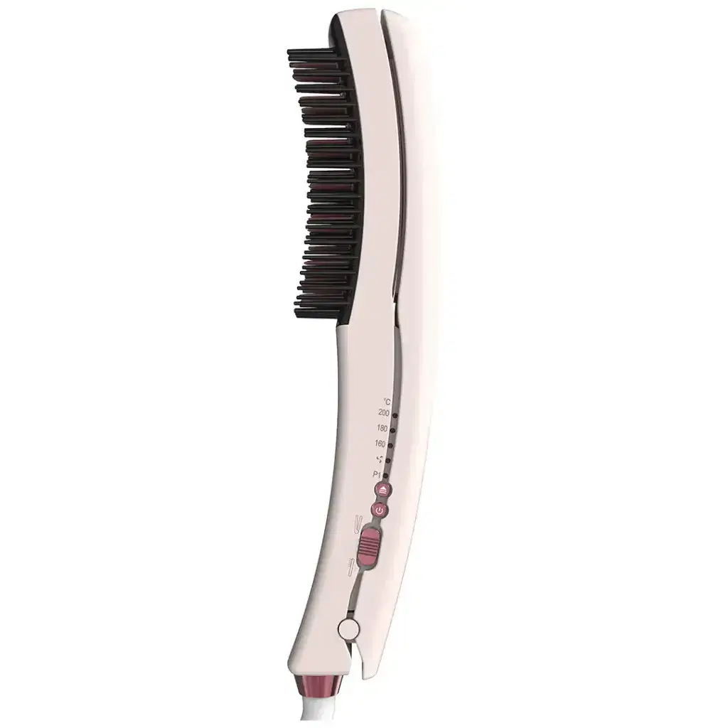 Porodo Dual-Mode Hair Straightening Brush with Detachable Comb - PDLFSTHC115PK