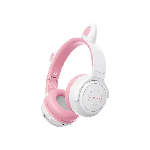 Wireless Bluetooth headphones for kids with LED cat ears