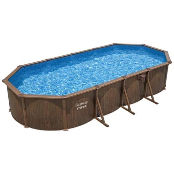 BESTWAY 561CW 7.32m x 3.66m x 1.32m Oval Pool Set (One Pool, Sand Filter Pump(220-240V),Skimmer,Safety Ladder,Cover,Ground Cloth,ChemConnect Dispenser,Delivered on Pallet)