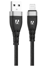 A-Team 2m USB to Type-C Fast Charging Cable, Anti-Bend Nylon Braided